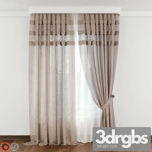 Modern Curtain 7 1 3D Model Download