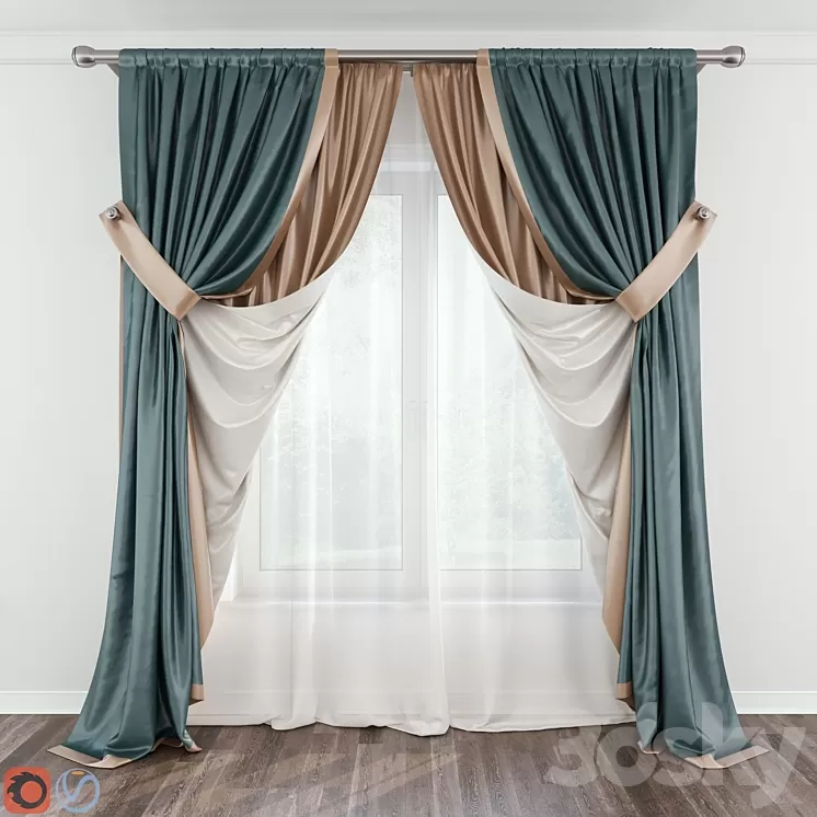 Modern Curtain №8 3D Model