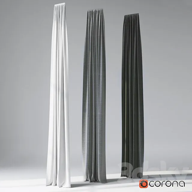modern curtain01 3DModel