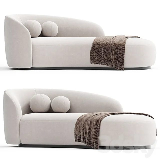 Modern Curved Sofa | Eichholtz Bernd 3D Model Modern Curved Sofa | Eichholtz Bernd 3D Model