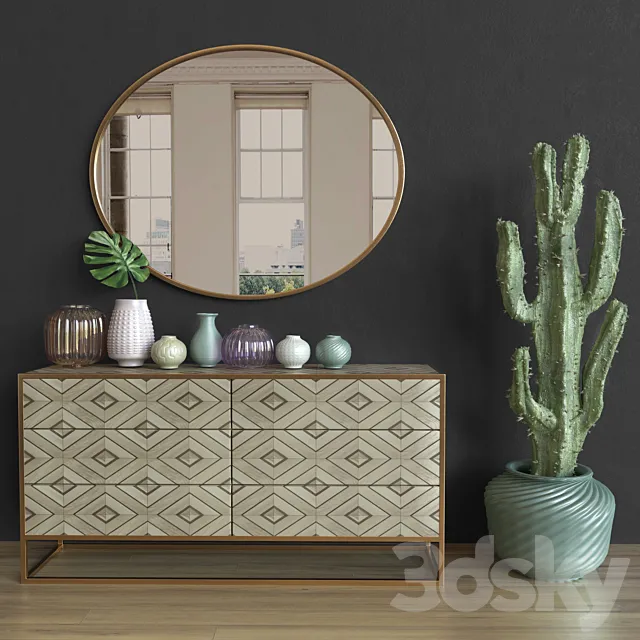 Modern decor set 03 3DModel