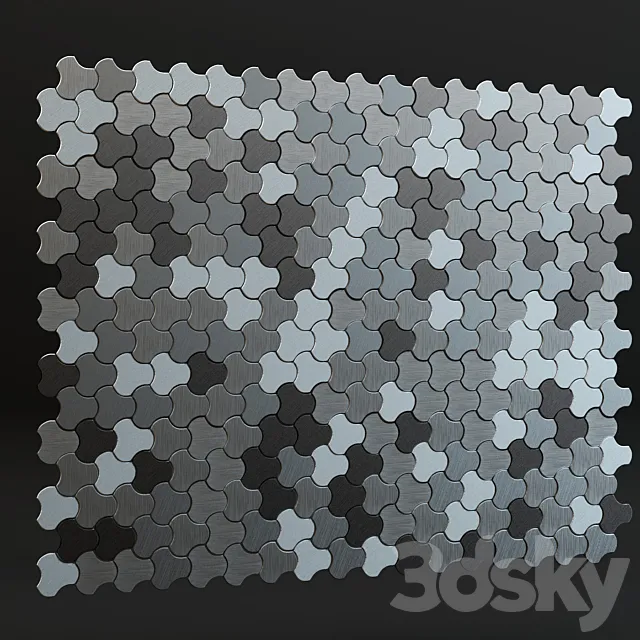 Modern Decorative Metal Tiles by Karim Rashid 3D Model Modern Decorative Metal Tiles by Karim Rashid 3D Model