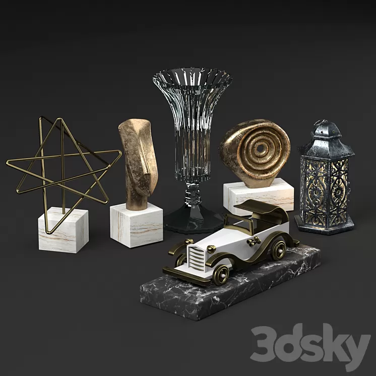 Modern Decorative Objects 3D Model