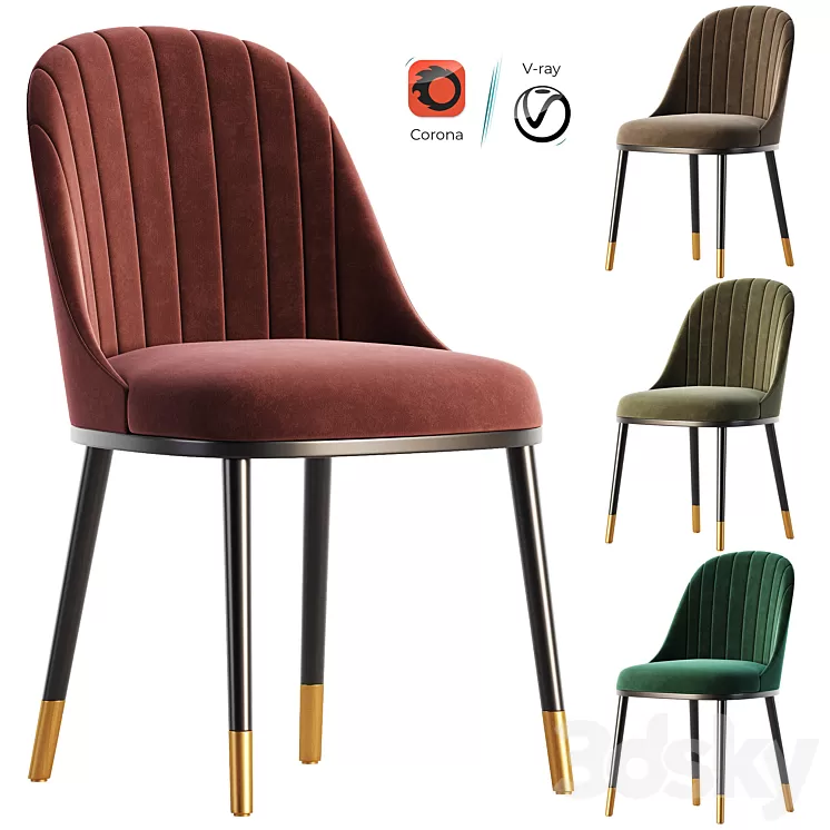 modern dining chair 3D Model Free Download
