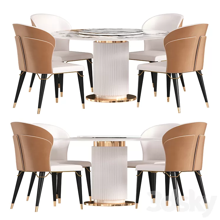 Modern Dining Chair Povison 3D Model Free Download