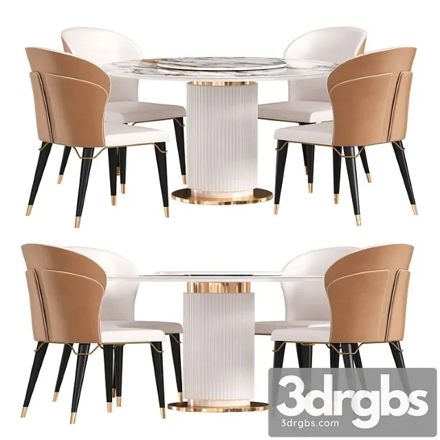 Modern Dining Chair Povison 4 3D Model Download