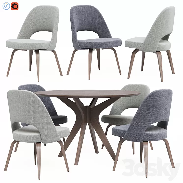 Modern Dining Set 11 3D Model