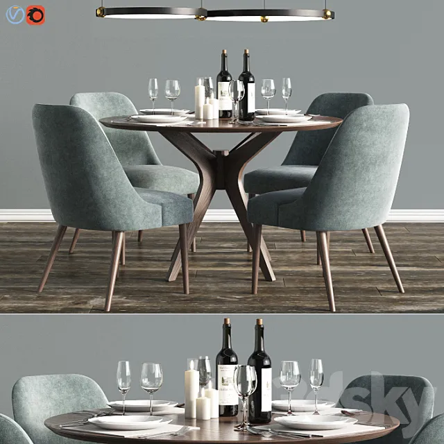 Modern Dinning Set 2 3DModel
