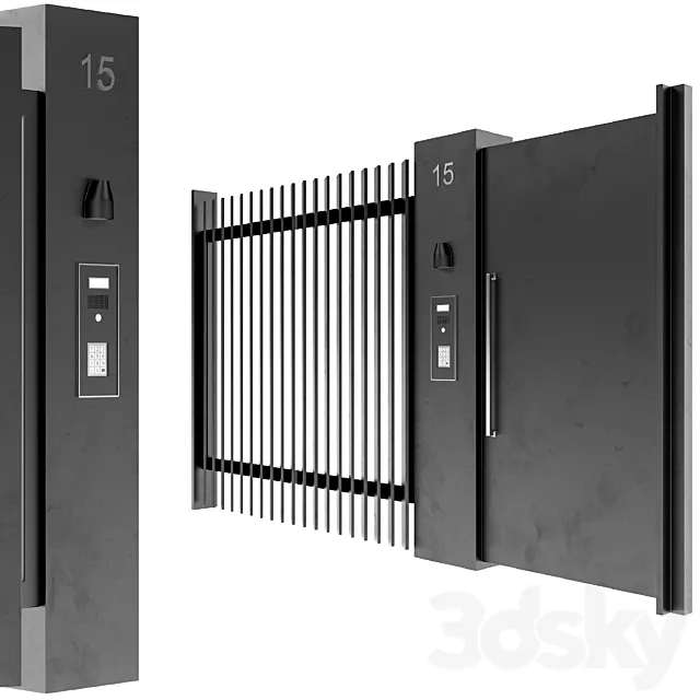 Modern door 07 3D Model Modern door 07 3D Model