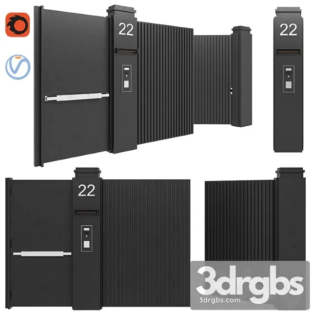 Modern door 08 3D Model Download Modern door 08 3D Model Download