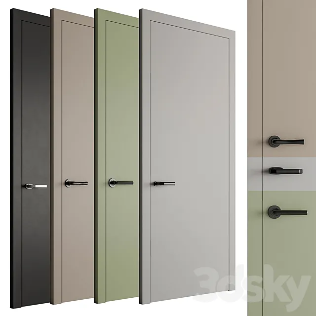 Modern Doors Set 98 3D Model