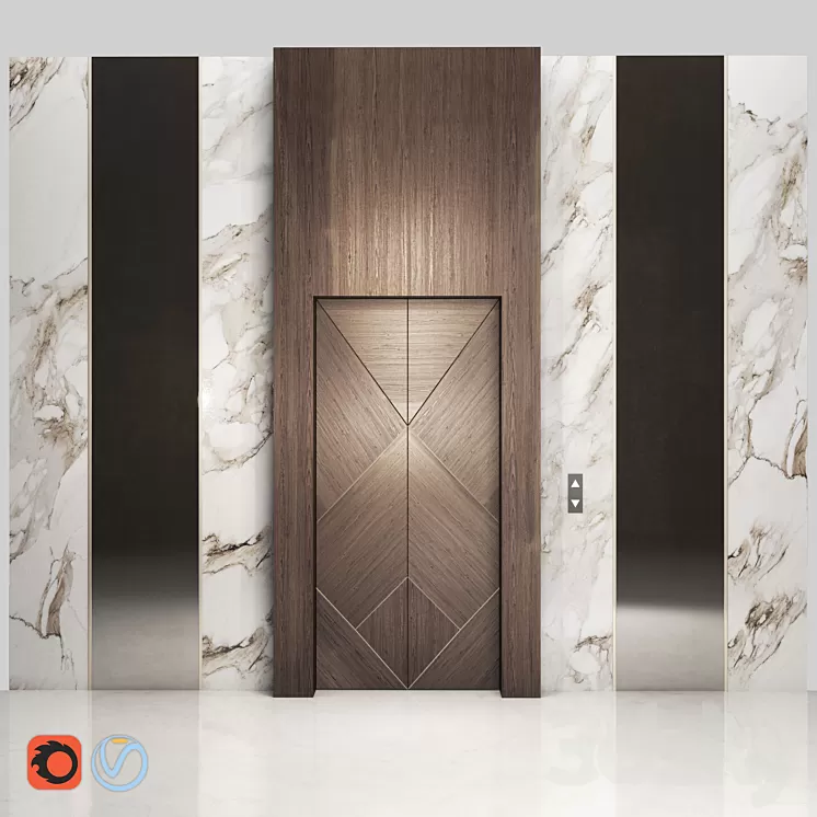 Modern elevator 3D Model