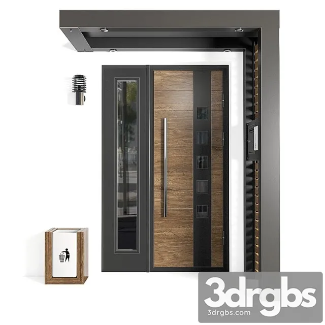 Modern Entrance 01 3D Model Download