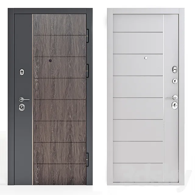 Modern entrance door 2 3D Model