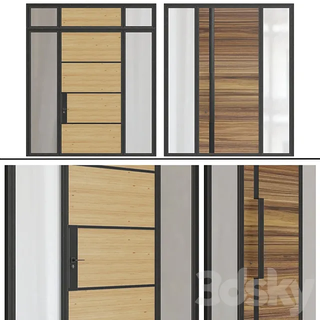 Modern entrance doors 3D Model