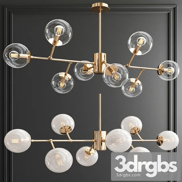 Modern espalier branching globe chandelier Modern espalier branching globe chandelier