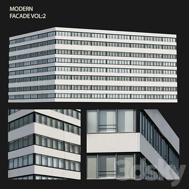 Modern facade_Vol: 2 3D Model