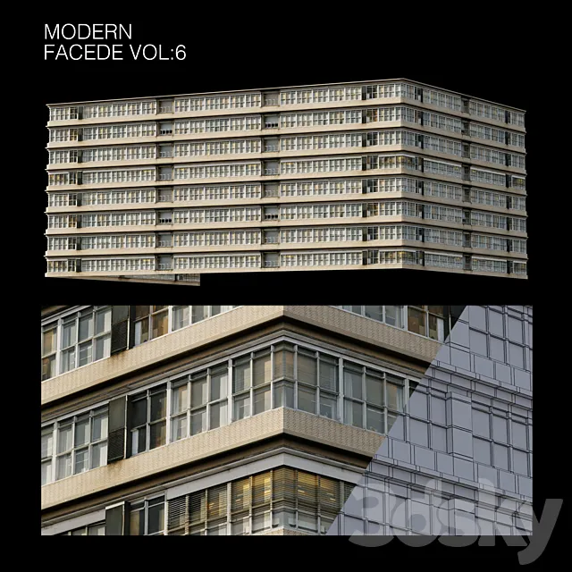 Modern facade_vol6 3DModel
