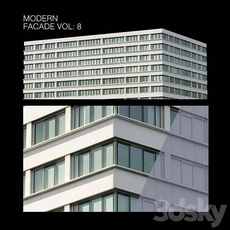 Modern facade_vol8 3D Model