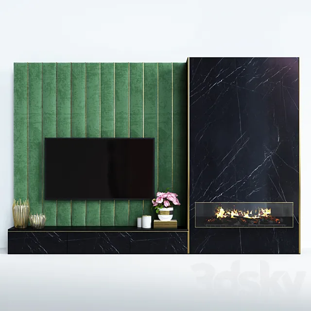 Modern fireplace 12 3DModel Modern fireplace 12 3DModel