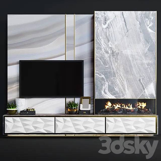 Modern fireplace 15 3DModel Modern fireplace 15 3DModel