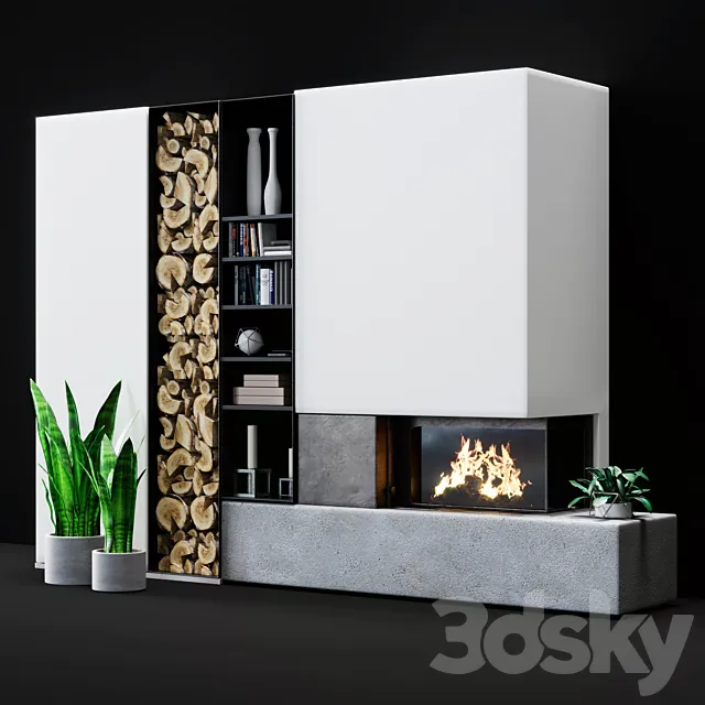 Modern fireplace 3DModel