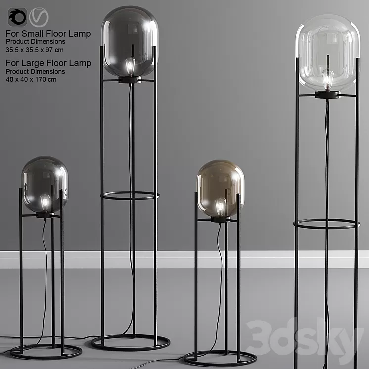 Modern floor lamps 3D Model