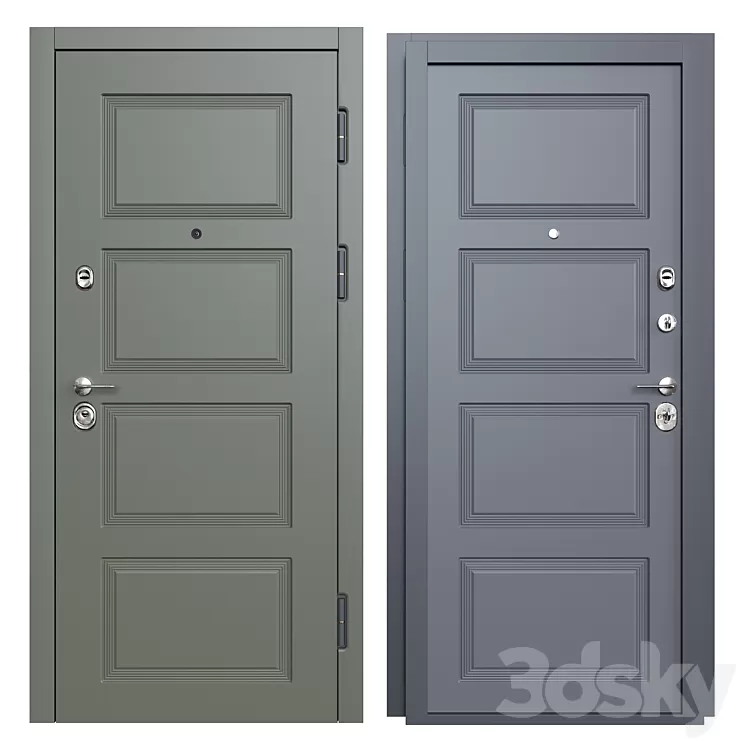 Modern front door 3D Model