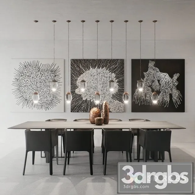 Modern Furniture Set 3D Model Download