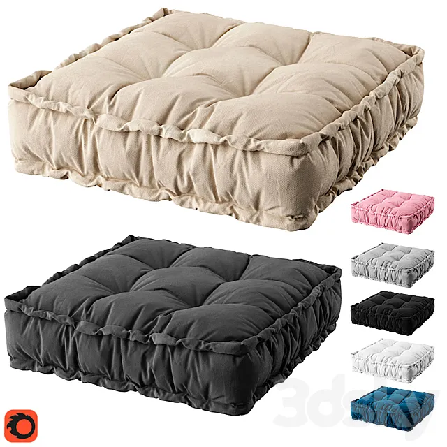 Modern futon pillow 3DModel Modern futon pillow 3DModel