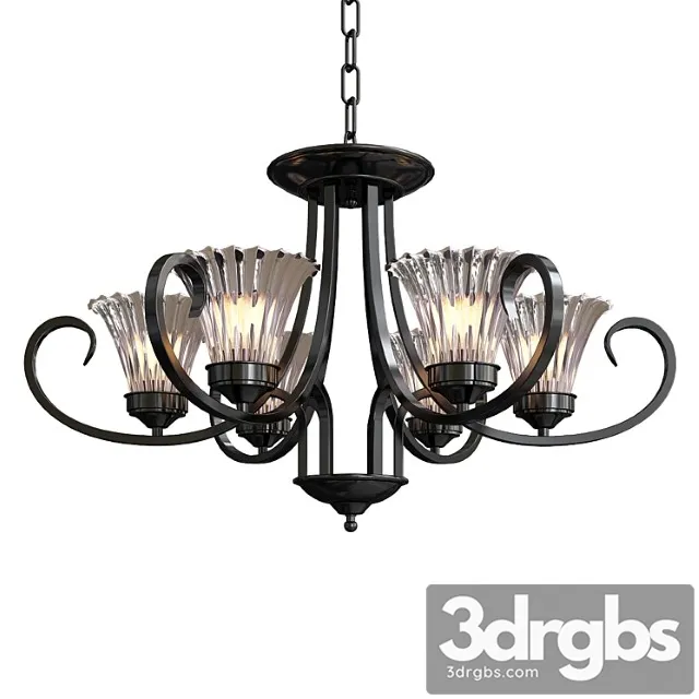 Modern Glass Iron Chanderlier 3D Model Download