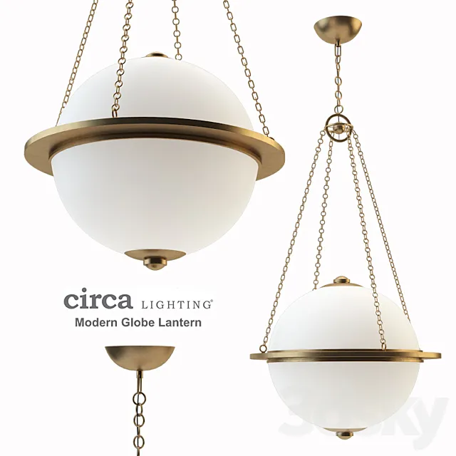 Modern Globe Lantern 3D Model