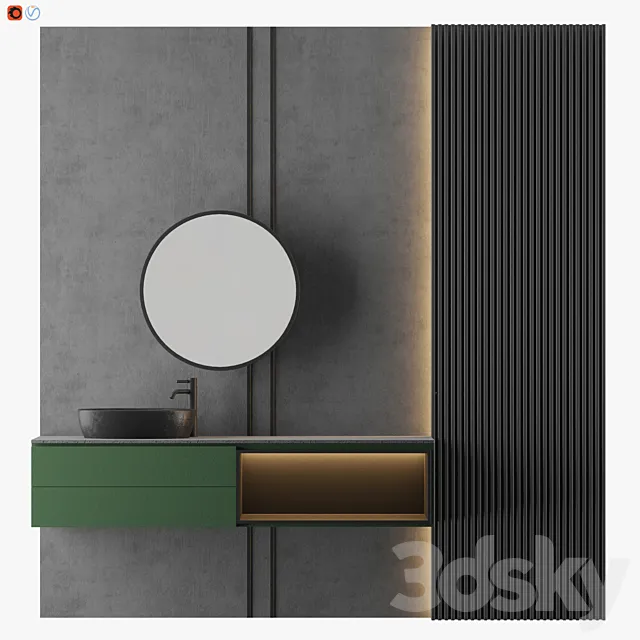 MODERN – Gray Bathroom_11 3D Model MODERN – Gray Bathroom_11 3D Model