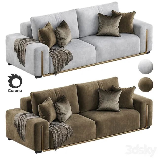Modern gray sofa 3D Model Modern gray sofa 3D Model