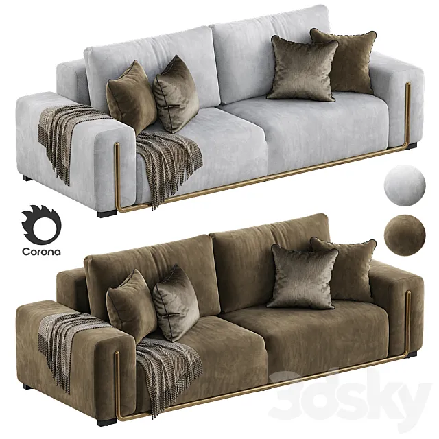 modern gray sofa 3D Model modern gray sofa 3D Model