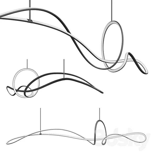 Modern Home Chandelier 3D Model Modern Home Chandelier 3D Model