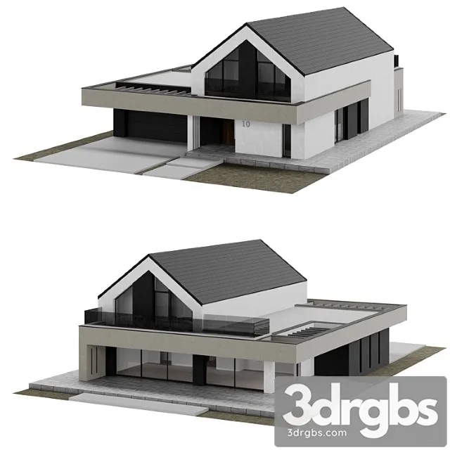 Modern house 002 3D Model Download