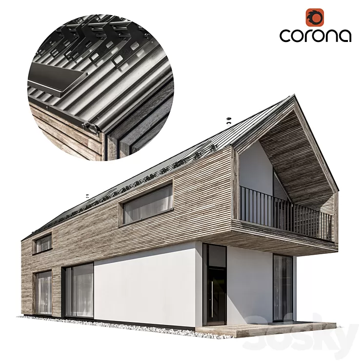 Modern house 02 3D Model