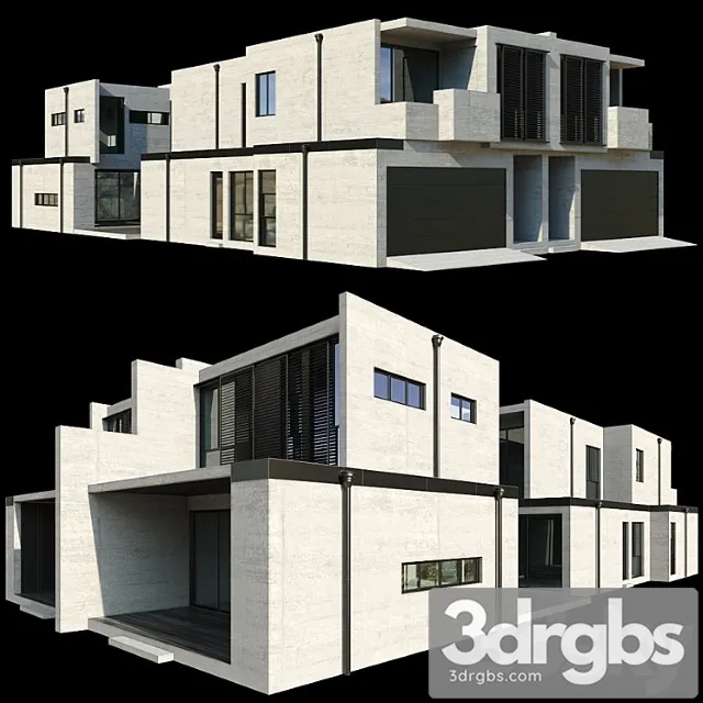 Modern house 03 3D Model Download