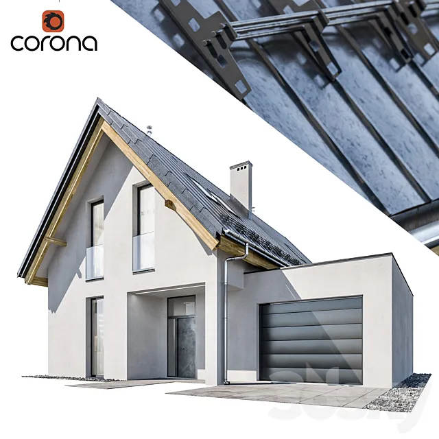 Modern house 14 | night 3DModel