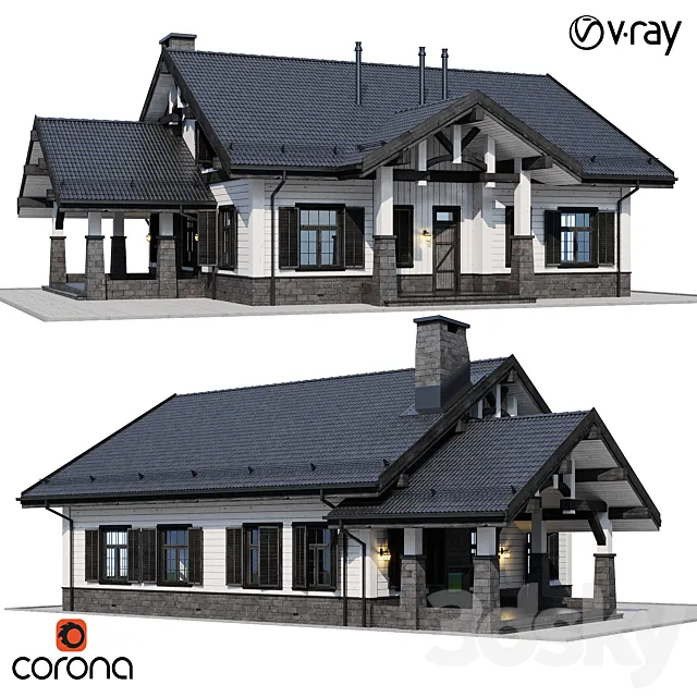 modern house 20 3D Model