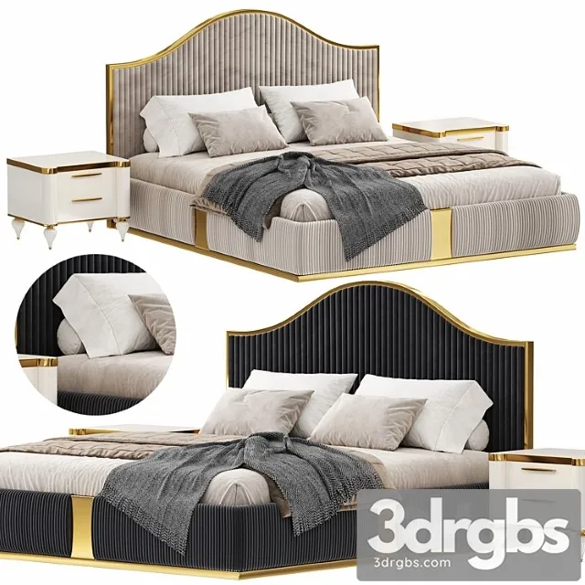 Modern Italian Golden luxury Bed by Lamoderno 3D Model Download Modern Italian Golden luxury Bed by Lamoderno 3D Model Download