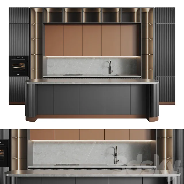 Modern Kitchen 1 3D Model Modern Kitchen 1 3D Model