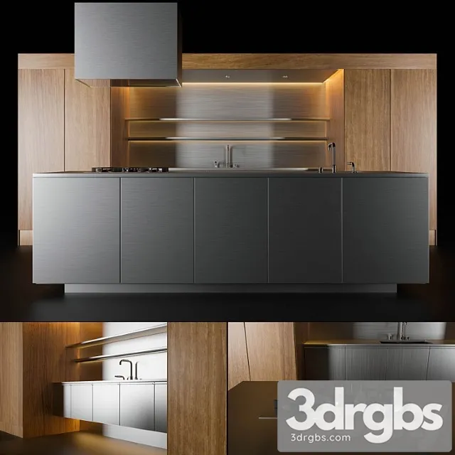 Modern kitchen 1 3D Model Download