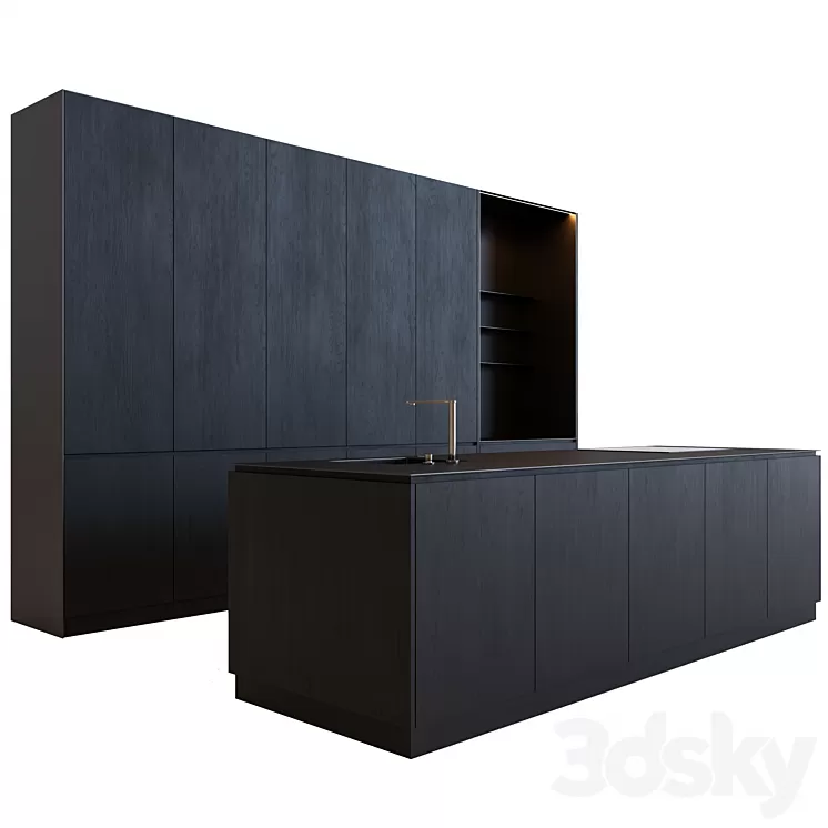 Modern kitchen 19 3D Model Modern kitchen 19 3D Model