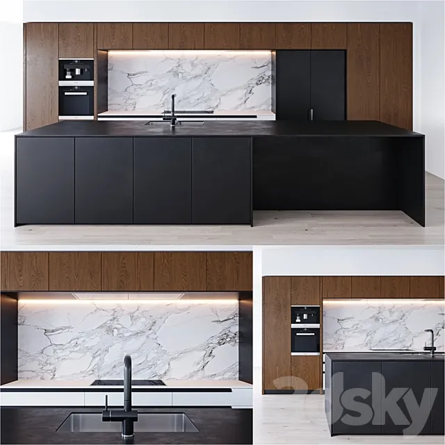Modern kitchen 2 3D Model