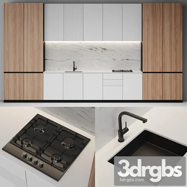 Modern kitchen 3 3D Model Download