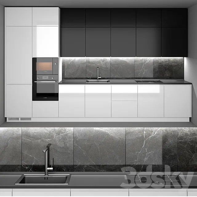 Modern kitchen 3D Model Modern kitchen 3D Model