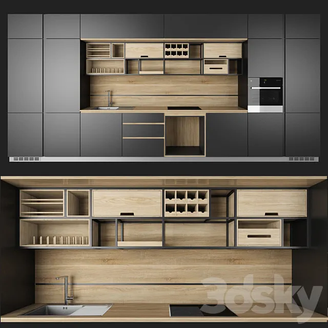 Modern kitchen 3D Model