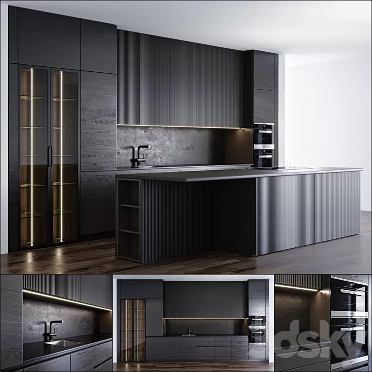 Modern kitchen 3D Model Modern kitchen 3D Model
